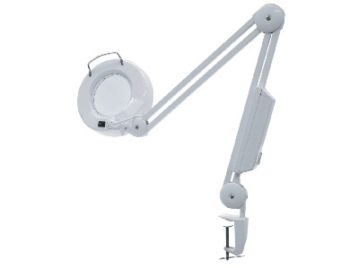Illuminated Magnifying Lamp With   Fluorescent Tube And Round Lens    **does Not Include Lens Cover** - Standard Image - 1