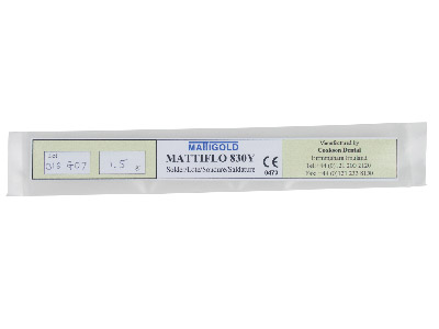 Mattiflo 830y Yellow Solder Rods,  150mm Length Rods - Standard Image - 2