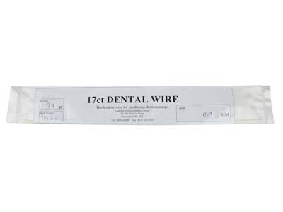 17ct Platinised Dental Wire 0.9mm  Diameter - Standard Image - 1