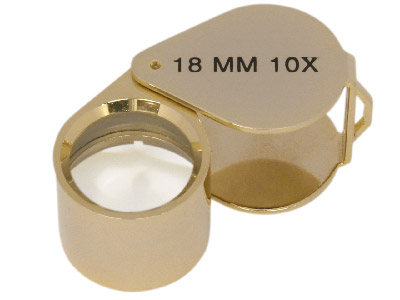 Loupe Gold Coloured In Case X10    Magnification