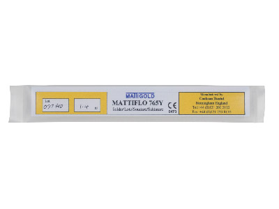 Mattiflo 765y Yellow Solder Rods,  150mm Length Rods - Standard Image - 2