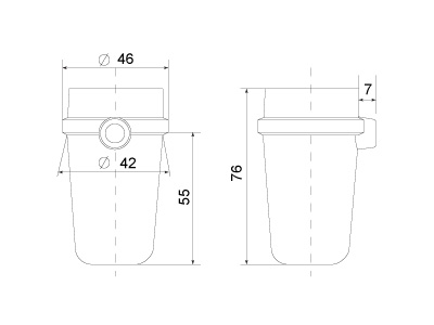 Std. White Medium Spout Crucible   Linn - Standard Image - 2