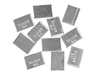 90% Silver Cast Pieces 1gm         7x10x1.1mm - Standard Image - 3