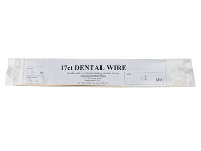 17ct Platinised Dental Wire 1.2mm  Diameter - Standard Image - 1