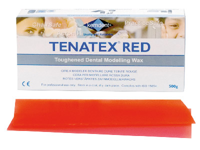 Kemdent Tenatex Toughened Wax Red, 500gm